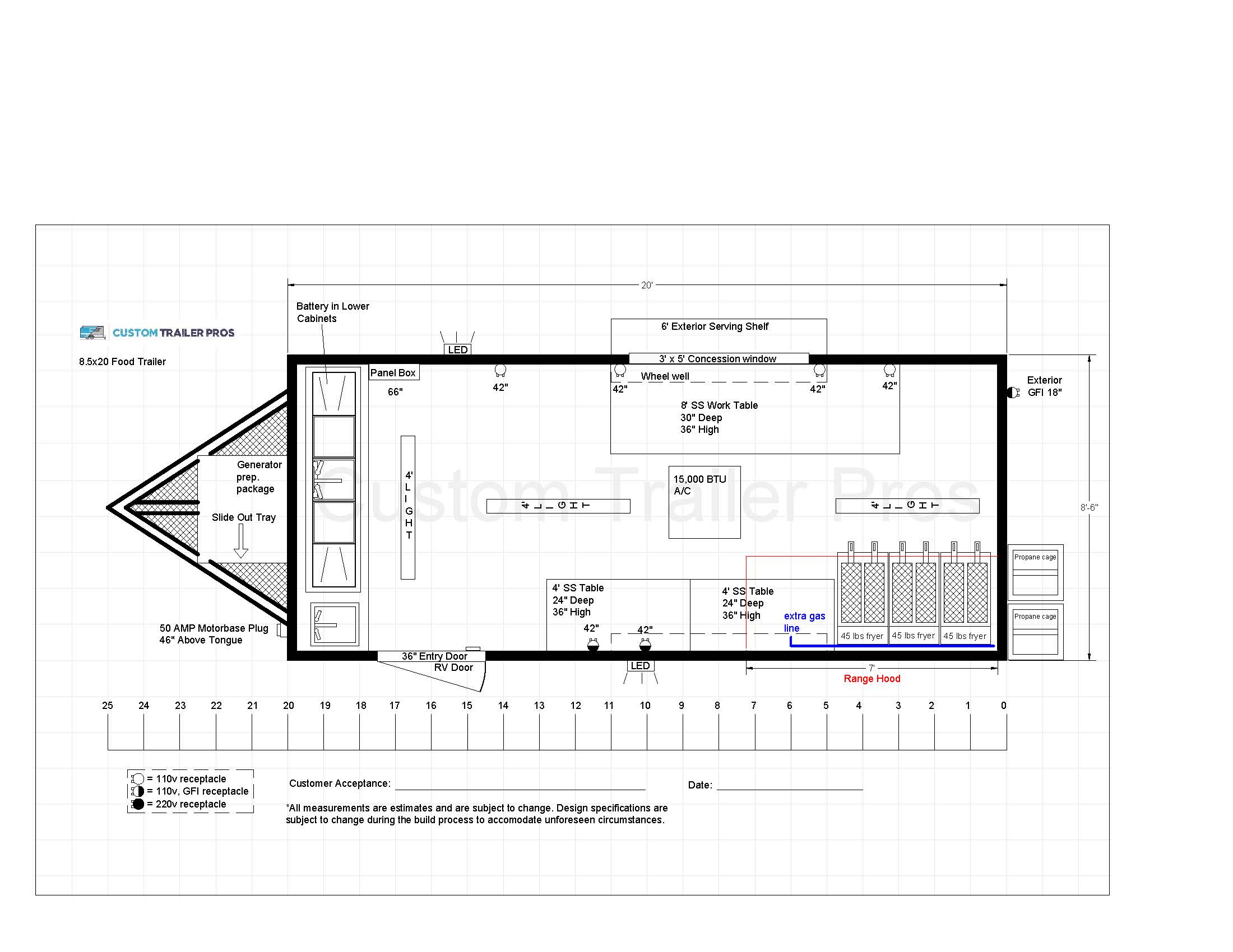 8.5x20 Equipped Concession Trailer - Custom Trailer Pros