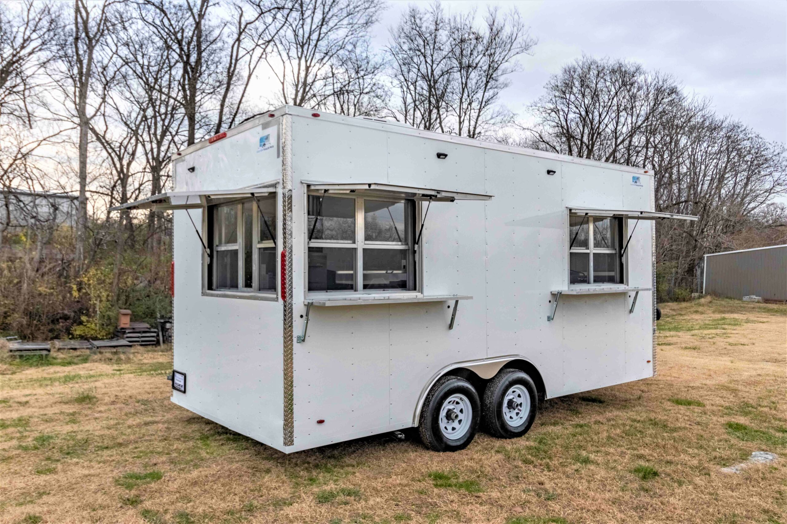 8.5x18 Equipped Trailer w/ Fast Eddy Pizza Oven - Custom Trailer Pros