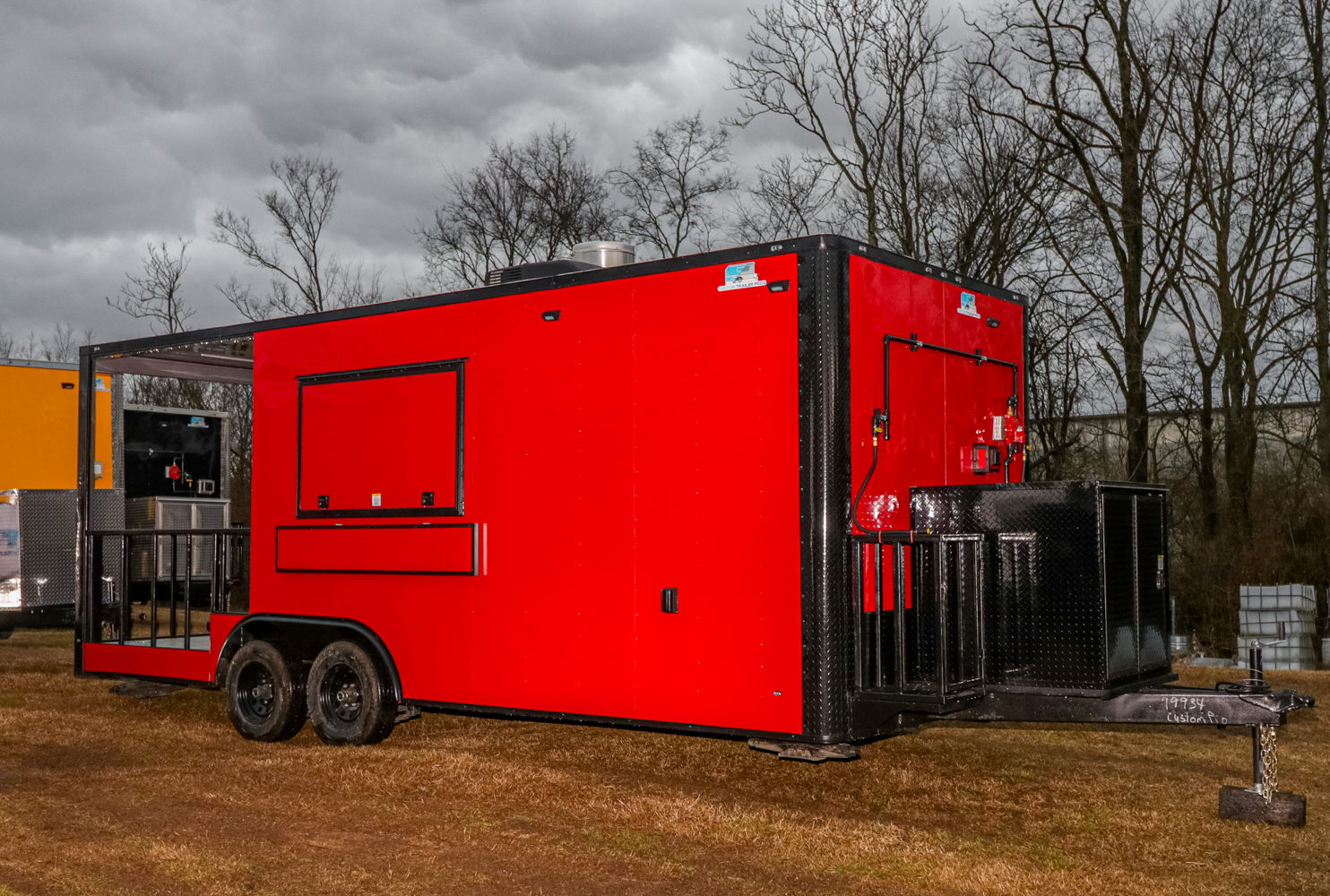 8.5x22 Red Blackout BBQ Trailer - Custom Trailer Pros